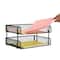 Mind Reader 2 Pack Black Stackable Metal Mesh Organizer